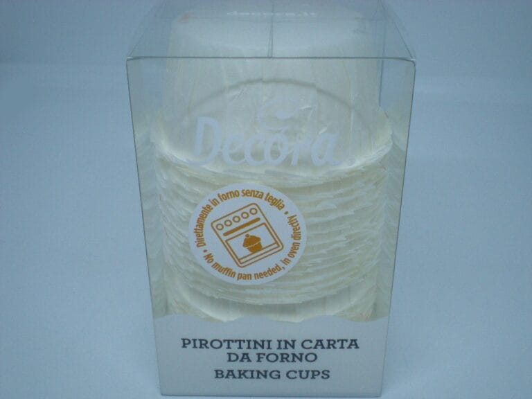 Καραμελόχαρτα Decora στρογγυλά λευκά σαγρέ 25 τεμ. (060.20.501)
