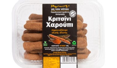 Κριτσίνια από χαρούπι "Γη του Νότου" 300 γρ.