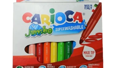 Μαρκαδόροι ζωγραφικής Carioca Jumbo Super Washable σετ 12 χρώματα (χωρίς γλουτένη)