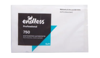 Χαρτοπετσέτες Endless Professional Εστιατορίου Soft λευκές 750 φύλλα