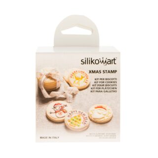 Κουπάτ-σφραγίδα σιλικόνης Siliko Mart Χριστούγεννα σετ 4 τεμ. (028.03.010)