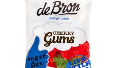 Ζελεδάκια κερασάκια deBron Cherry Gums χωρίς ζάχαρη 90 γρ.