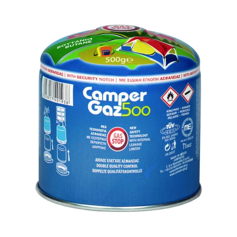 Ανταλλακτικό γκαζάκι Camper Gaz 500 Gas Stop με εγκοπή ασφαλείας μεγάλο 500 γρ. 1 τεμ.
