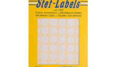 Αυτοκόλλητες ετικέτες Stef-Labels No. R/33 48-στρογγυλές με τρύπα Φ15mm 40 φύλλα