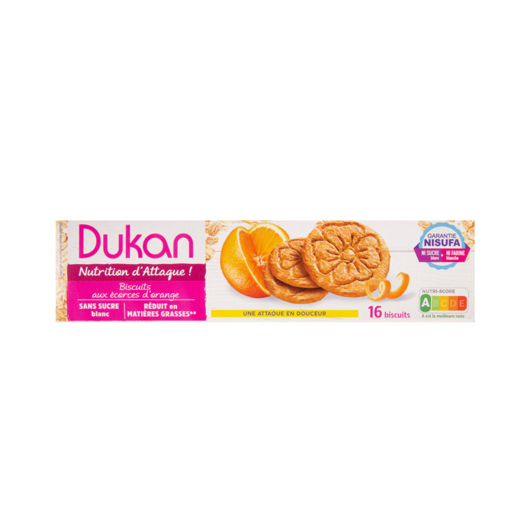Dukan μπισκότα βρώμης πορτοκάλι χωρίς ζάχαρη 132 γρ.