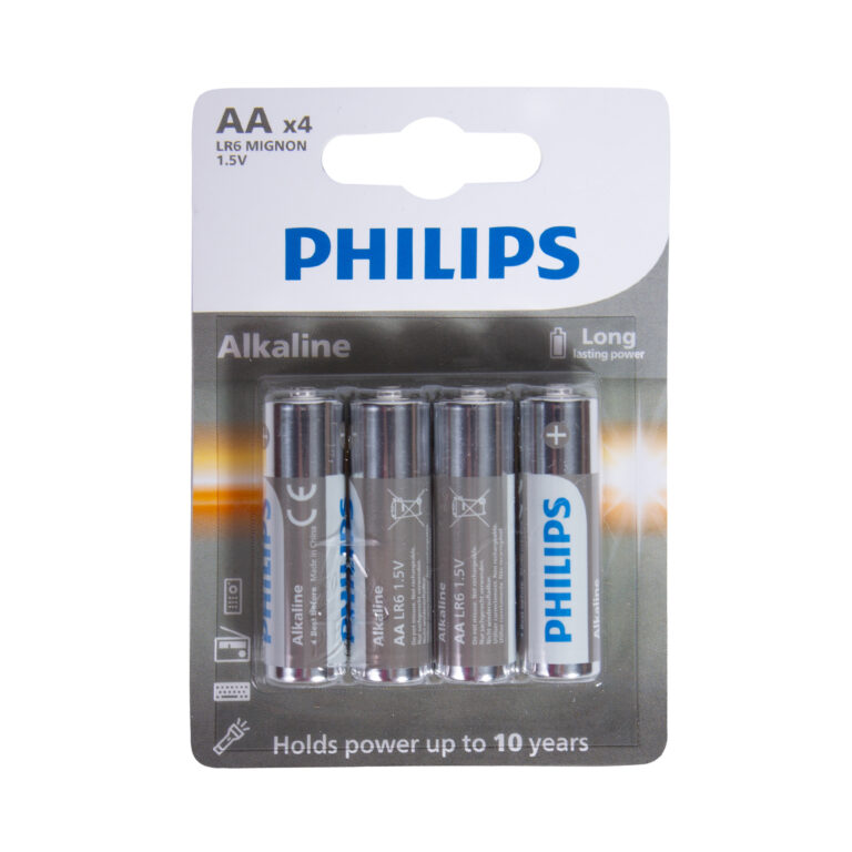 Μπαταρίες αλκαλικές Philips Alkaline AA 1.5V (LR6A4B/10 MIGNON) σετ 4 τεμ.