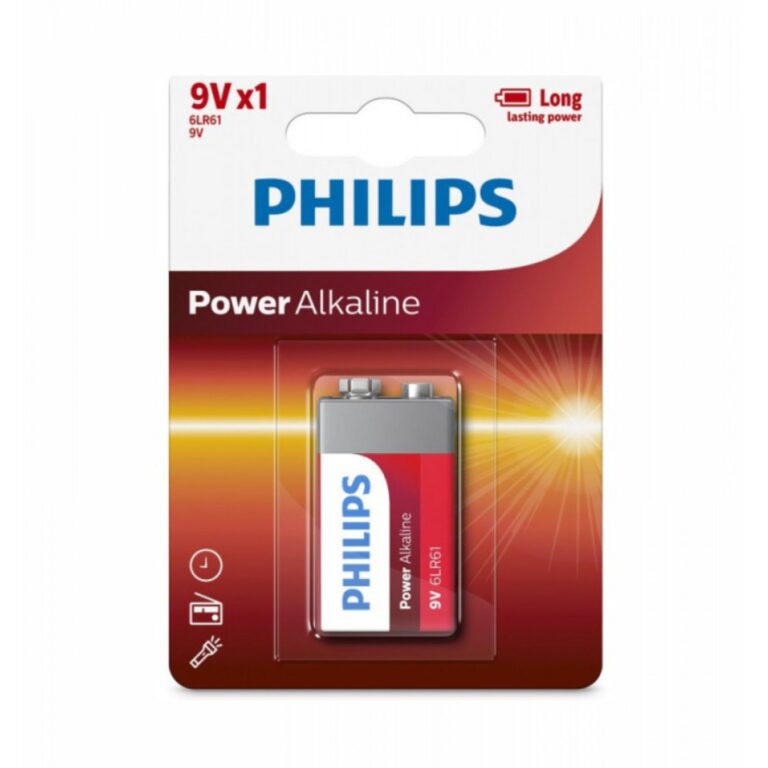 Μπαταρία αλκαλική Philips Power Alkaline 9V (6LR61P1B/10) 1 τεμ.