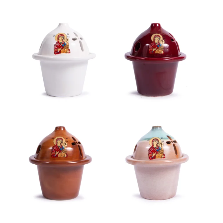 Καντήλι πήλινο βαθύ Παναγία 1 τεμ. (38602)