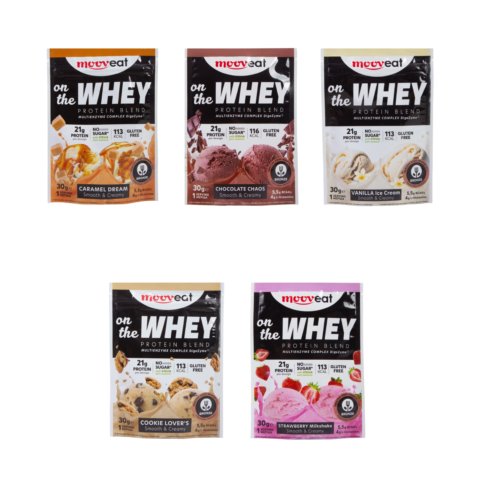 omadiki proteines Πρωτεΐνη Ορού Γάλακτος Mooveat On The Whey Protein Blend 30 γρ. - Image 1