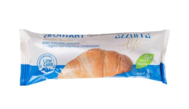 Κρουασάν azzurra φυτικών ινών, με χαμηλούς υδατάνθρακες,χωρίς μαλτιτόλη 40 γρ.