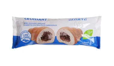 Κρουασάν σοκολάτας azzurra φυτικών ινών, με χαμηλούς υδατάνθρακες,χωρίς μαλτιτόλη 50 γρ.