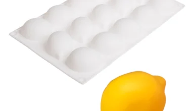 Φόρμα Σιλικόνης 3D για Μοντέρνα Γλυκά σε Σχήμα Λεμόνι 15 θέσεων