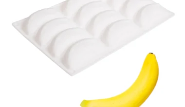 Φόρμα Σιλικόνης 3D για Μοντέρνα Γλυκά σε Σχήμα Μπανάνας 12 Θέσεων