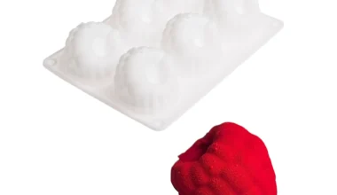 Φόρμα Σιλικόνης 3D για Μοντέρνα Γλυκά σε Σχήμα Σμέουρο 6 Θέσεων