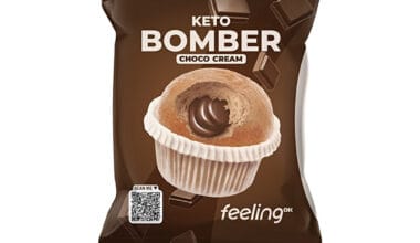 Μάφιν πρωτεϊνικό Bomber, με κρέμα σοκολάτα & χαμηλούς υδατάνθρακες Feeling OK 50 γρ.