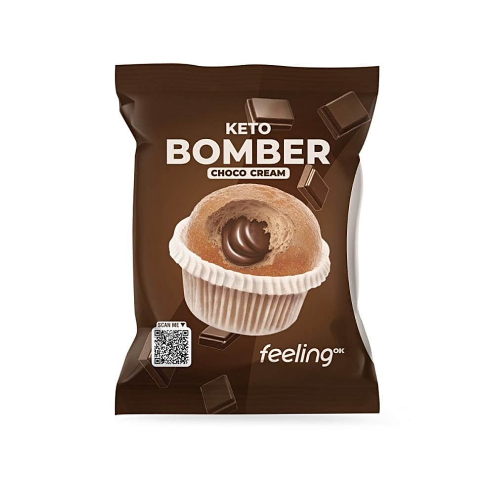 mafin-proteiniko-bomber-me-krema-sokolata-xamhlous-ydatan8rakes-feeling-ok-50gr-new-1 Μάφιν πρωτεϊνικό Bomber, με κρέμα σοκολάτα & χαμηλούς υδατάνθρακες Feeling OK 50 γρ. - Image 1
