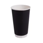 Ποτήρια χάρτινα μαύρα 12oz-16oz με διπλό τοίχωμα 10x25 τεμ. (250 ποτήρια) - Image 2